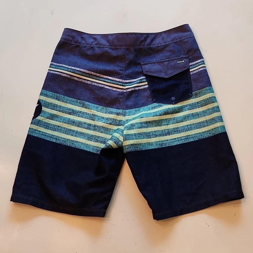 Hurley Boys Outrigger Striped Swim Boardshorts Size 14